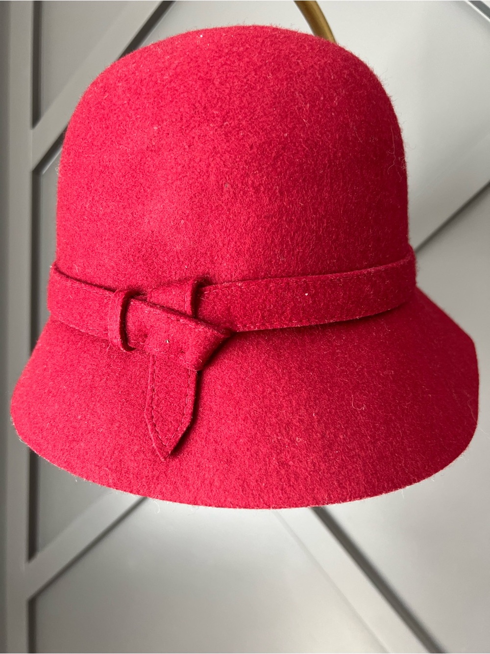 Jessica Burgundy Wool Cloche Hat